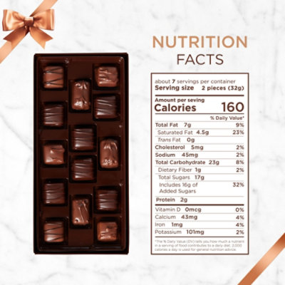 RUSSELL STOVER Assorted Caramels Milk & Dark Chocolate Gift Box 14 Count - 9 Oz - Image 3