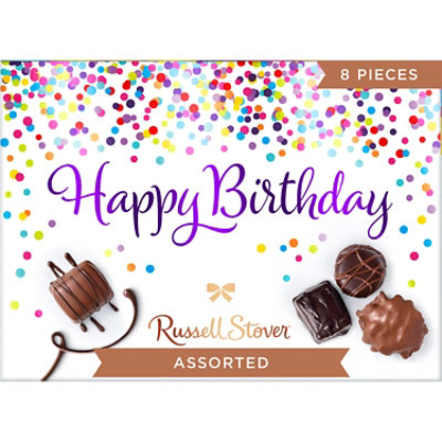 Russell Stover Chocolates Assorted Happy Birthday Box - 4.6 Oz