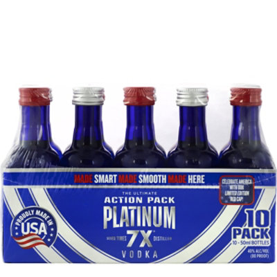 Platinum 7X Seven Times Distilled Extra Smooth Vodka 80 Proof - 10-50 Ml - Image 1