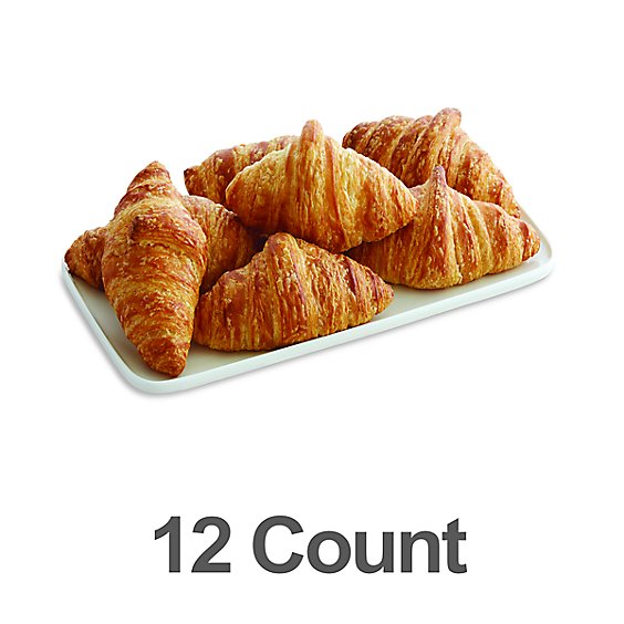 Fresh Baked Natural Butter Croissants - 12 Ct