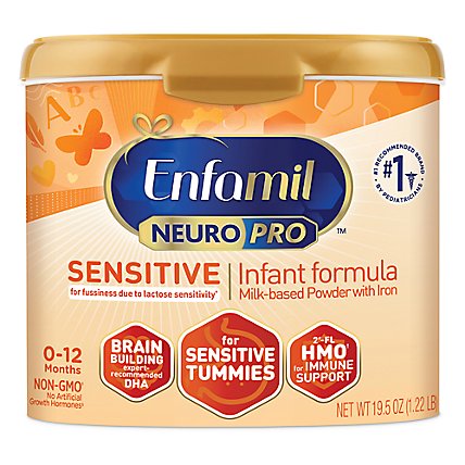 Enfamil NeuroPro Sensitive Infant Formula Milk Based Powder Powder Can - 19.5 Oz - Image 1