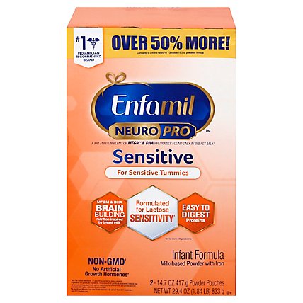 Enfamil NeuroPro Sensitive Infant Formula Powder – 19.5 oz Tub | In Stock | Don't Miss Out, Buy Now! - Alpha Dairy Wholesale