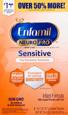 Enfamil NeuroPro Sensitive Infant Formula Milk Based Powder Refill Box - 29.4 Oz - Image 2