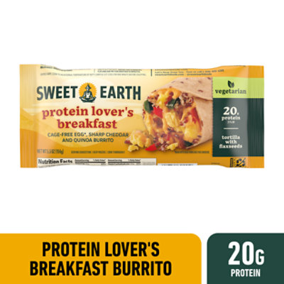 Sweet Earth Protein Lovers Vegetarian Frozen Breakfast Burrito - 5.5 Oz - Image 1
