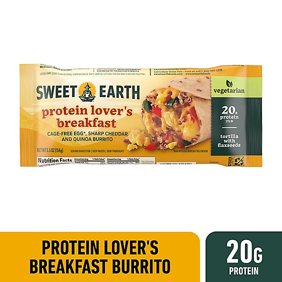 Sweet Earth Protein Lovers Breakfast Burrito - 5.5 Oz