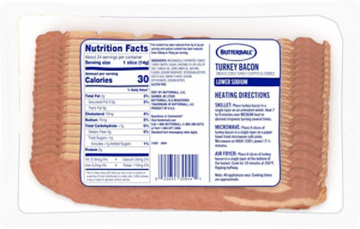 Butterball Lower Sodium Turkey Bacon - 12 Oz - Image 4