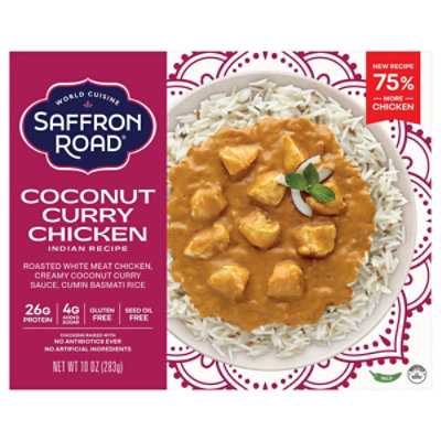 Saffron Road Coconut Curry Chicken Gluten Free Indian Frozen Meal - 10 Oz