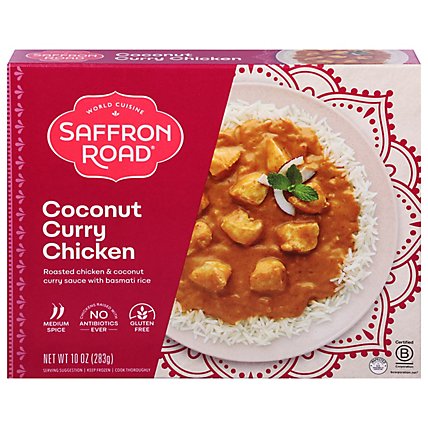 Saffron Road Frozen Entree Halal Coconut Curry Chicken Mild Heat - 10 Oz - Image 3