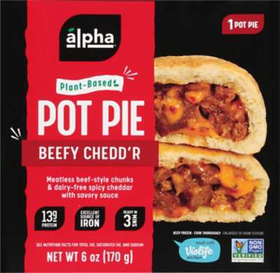 Alpha Foods Pot Pie Handheld Beefy Cheddar - 6 Oz - Image 2