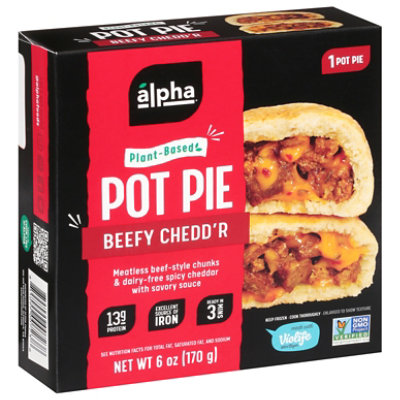 Alpha Foods Pot Pie Handheld Beefy Cheddar - 6 Oz