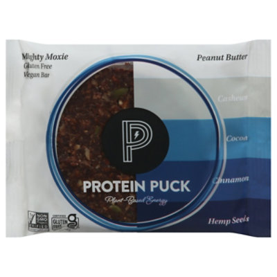 Protein Puck Peanut Butter Cocoa Cashew Cinnamon Hemp Seed Bar - 3.25 Oz - Image 3