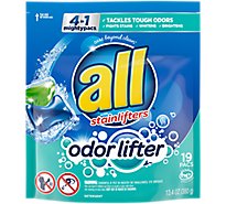 all Mighty Pacs Odor Lifter Laundry Detergent Pacs - 19 Count