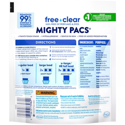 all Free Clear Mighty Pacs OXI Unit Dose Laundry Detergent - 16 Count - Image 5