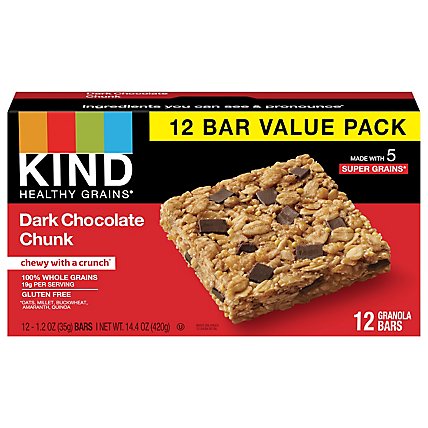 KIND Bar Dark Chocolate Chunk Value Pack - 12-1.2 Oz - Image 3