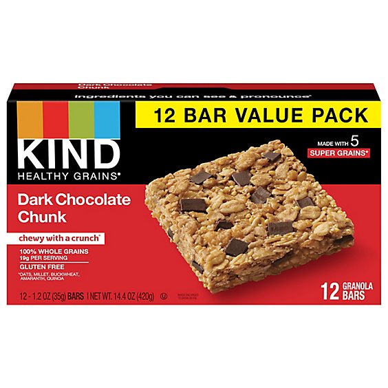 KIND Bar Dark Chocolate Chunk Value Pack - 12-1.2 Oz