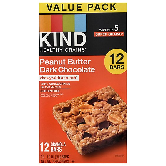 KIND Bar Peanut Butter Dark Chocolate Value Pack - 12-1.2 Oz