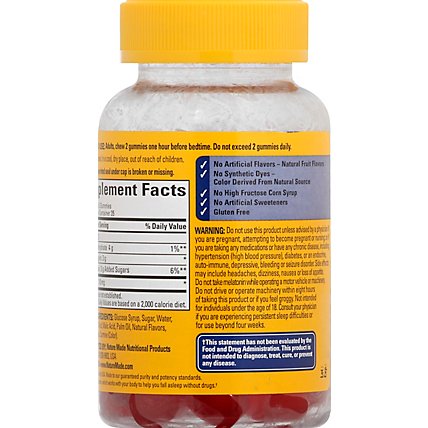 Nature Made Dietary Supplement Gummies Melatonin 10 Mg - 70 Count - Image 5