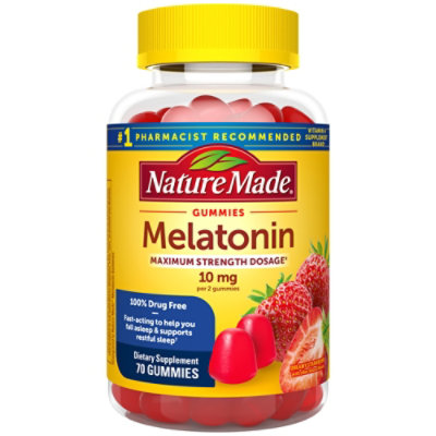 Nature Made Dietary Supplement Gummies Melatonin 10 Mg - 70 Count - Image 1