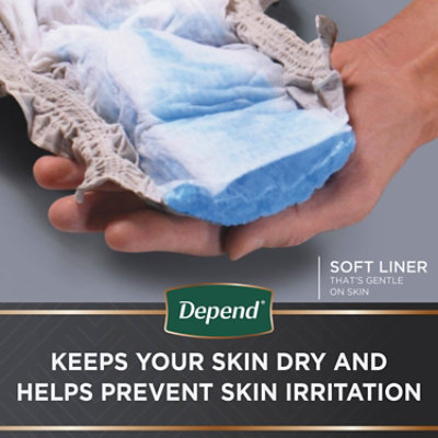 Depend Real Fit Incontinence Underwear for Men Large Extra Large 38–50 Inch Waist Black and Gray - 12 Count - Image 5