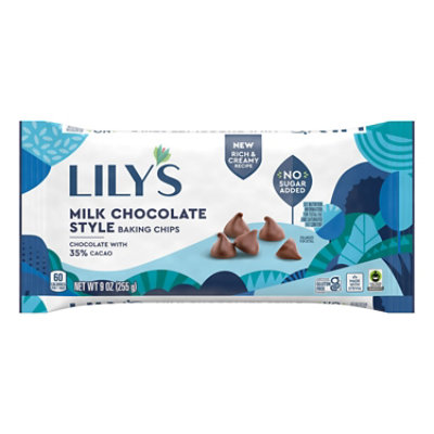 Lilys Sweet Milk Chocolate Style Baking Chips - 9 Oz - Image 1