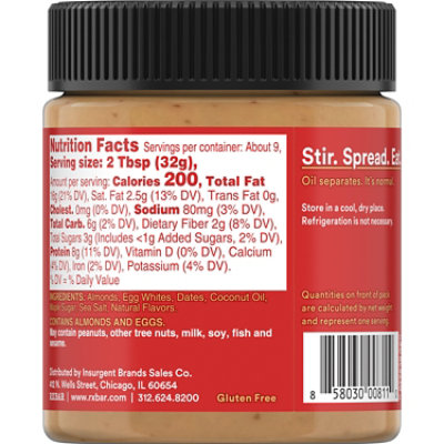 RX Nut Butter Almond Butter Maple Protein Snack - 10 Oz - Image 7