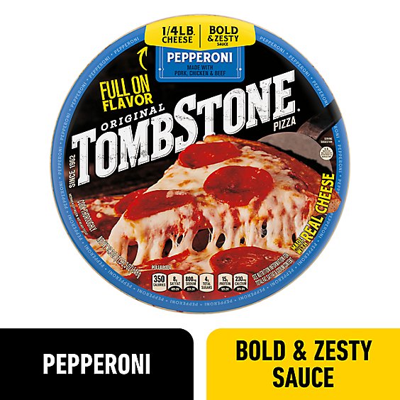 Tombstone Pepperoni Frozen Pizza - 19.3 Oz