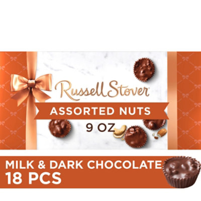 Russell Stover Chocolate Covered Nuts In Milk Chocolate - 9 Oz