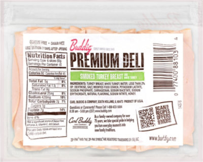 Carl Buddig Premium Deli Smoked Turkey - 8 Oz - Image 6