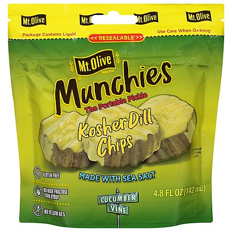 Mt Olive Kosher Dill Chips - 4.8 Fl. Oz.