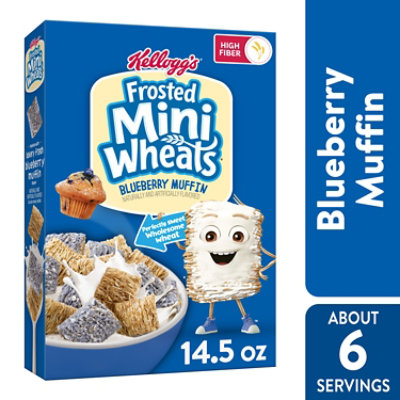 Frosted Mini-Wheats High Fiber Blueberry Breakfast Cereal - 14.3 Oz