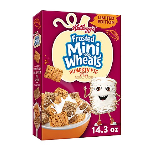 Frosted Mini-Wheats Breakfast Cereal High Fiber Cereal Pumpkin Spice - 14.3 Oz