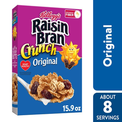 Raisin Bran Fiber Original Crunch Breakfast Cereal - 15.9 Oz