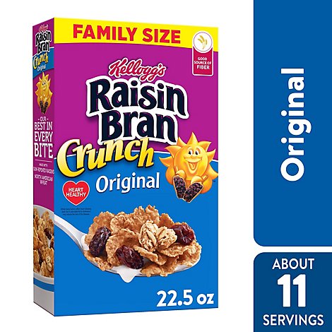 Raisin Bran High Fiber Original Crunch Breakfast Cereal - 22.5 Oz