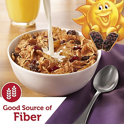 Raisin Bran Breakfast Cereal Fiber Cereal Original with Cranberries - 14 Oz - Image 4