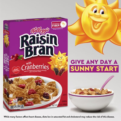 Raisin Bran Breakfast Cereal Fiber Cereal Original with Cranberries - 14 Oz - Image 5