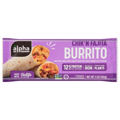 Alpha Foods Burrito Plant Based Chikn Fajita - 5 Oz