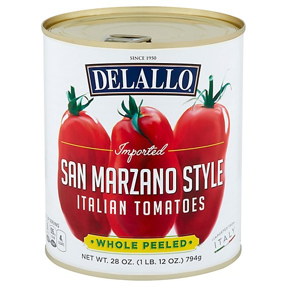 Delallo San Marz Tomatoes Whl - 28 Oz