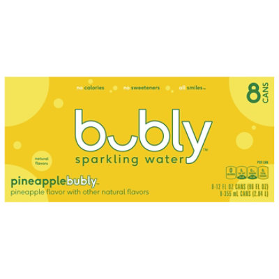 Bubly Sparkling Water Pineapple - 8-12 Fl. Oz.