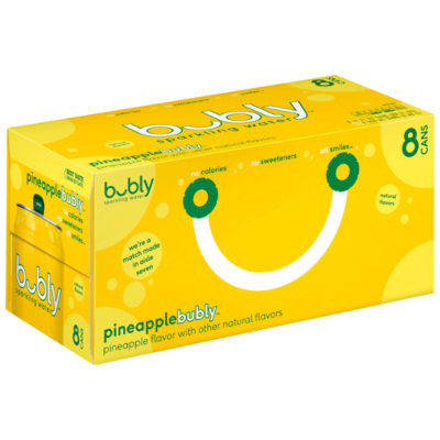 Bubly Sparkling Water Pineapple - 8-12 Fl. Oz. - Image 1