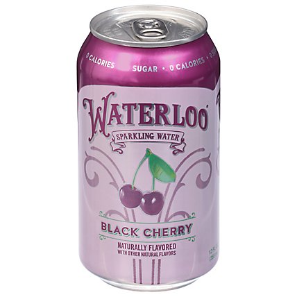 Waterloo Black Cherry Sparkling Water - 8-12 Fl. Oz. - Image 2
