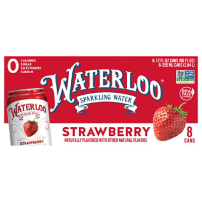 Waterloo Sparkling Water Strawberry - 8-12 Fl. Oz. - Image 2