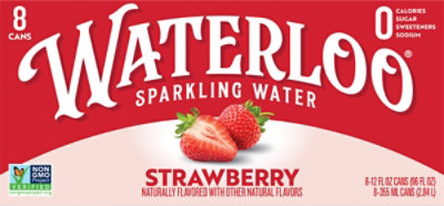 Waterloo Sparkling Water Strawberry - 8-12 Fl. Oz. - Image 6
