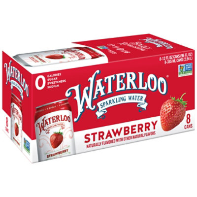 Waterloo Sparkling Water Strawberry - 8-12 Fl. Oz. - Image 1