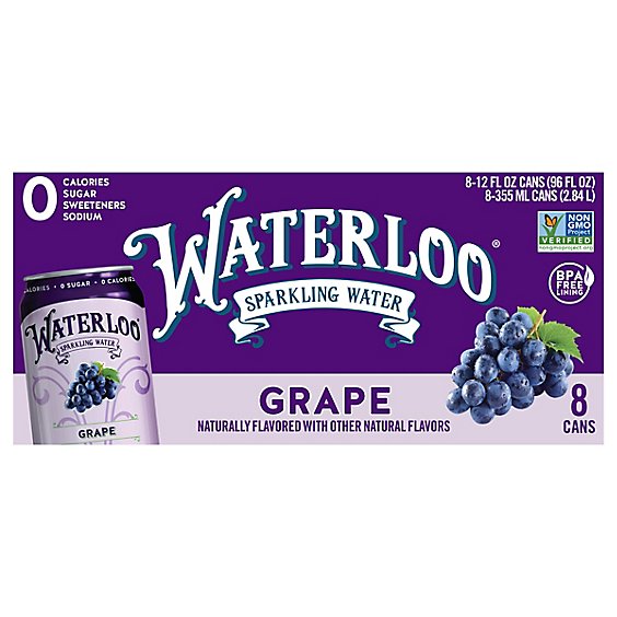 Waterloo Sparkling Water Grape - 8-12 Fl. Oz.