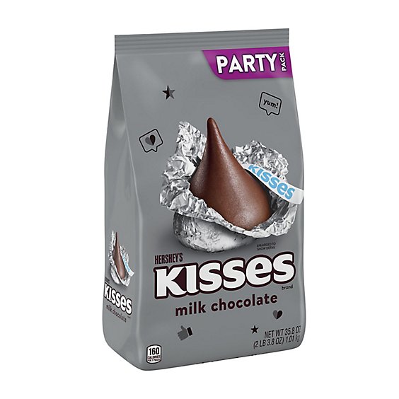 HERSHEY'S Kisses Milk Chocolate Candy Bulk Party Pack - 35.8 Oz