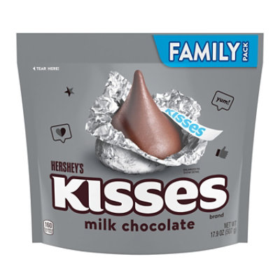 Hersheys Kisses Milk Chocolate Candy Family Pack - 17.9 Oz