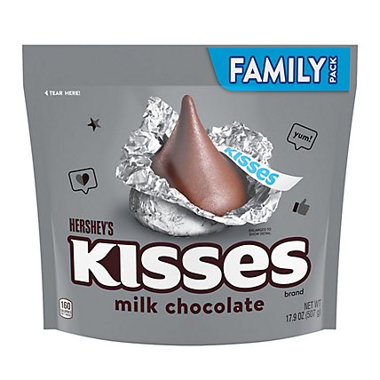 HERSHEY'S Kisses Milk Chocolate Candy Family Pack - 17.9 Oz - Image 1