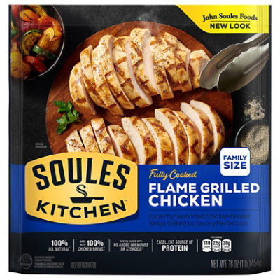 John Soules Fully Cooked Grilled Chicken Breast Strips - 16 Oz