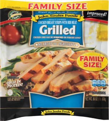 John Soules Fully Cooked Grilled Chicken Breast Strips - 16 Oz - Image 2