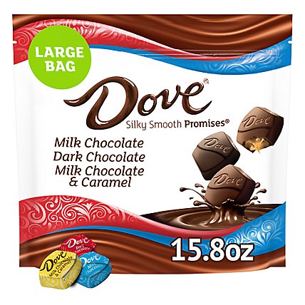 Dove Promises Individually Wrapped Milk and Dark Chocolate Candy Variety Pack - 15.8 Oz - Image 1